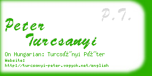 peter turcsanyi business card